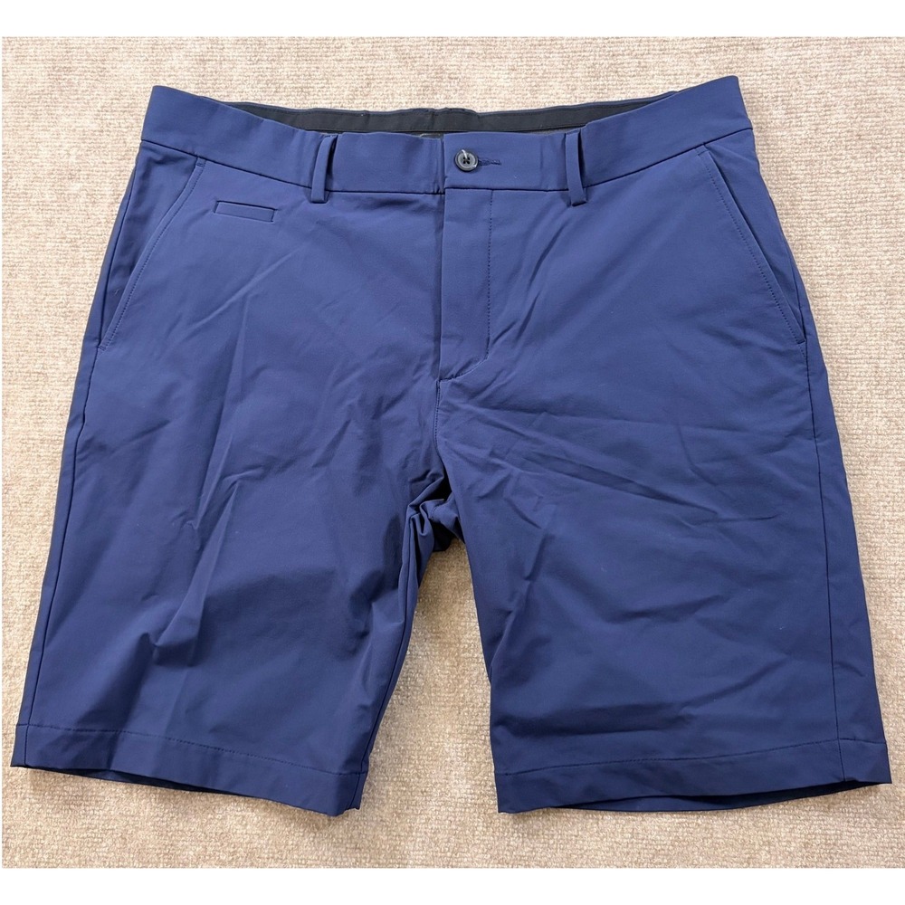 KJUS Shorts Mens 36 Navy Blue Regular Fit Performance Golf Technical Stretch